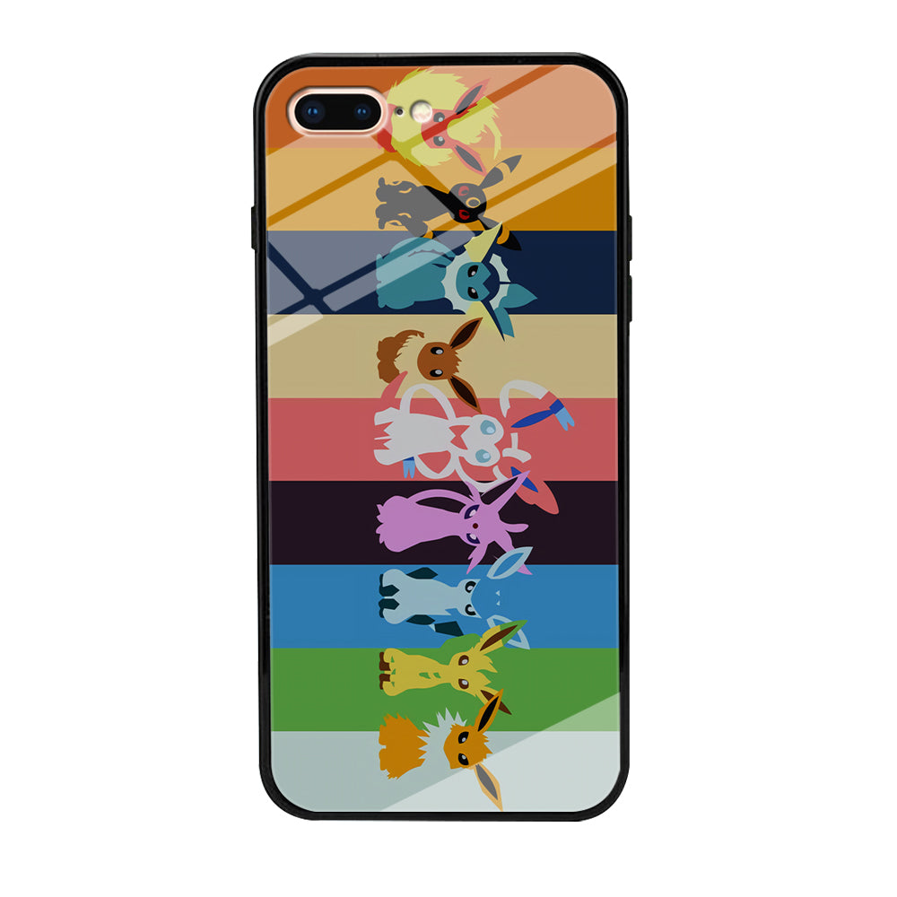 Cute Pokemon Evolutions iPhone 8 Plus Case-Phone Case-Tempered Glass Case-Altracase