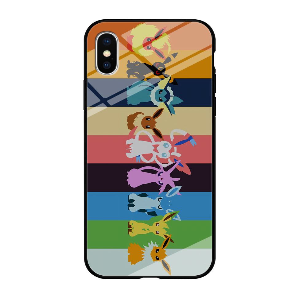 Cute Pokemon Evolutions iPhone X Case-Phone Case-Tempered Glass Case-Altracase