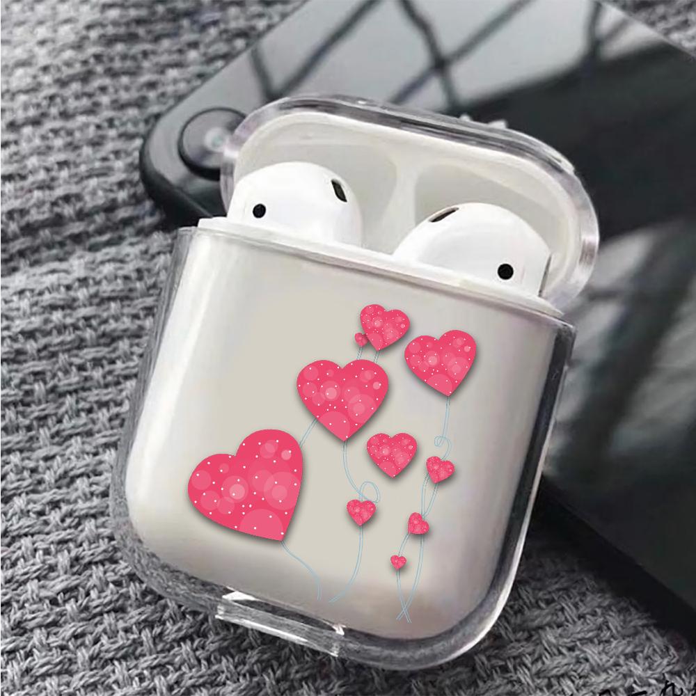 Cute Love balloon Hard Plastic Protective Clear Case Cover For Apple Airpods-AirPod Case-Altracase