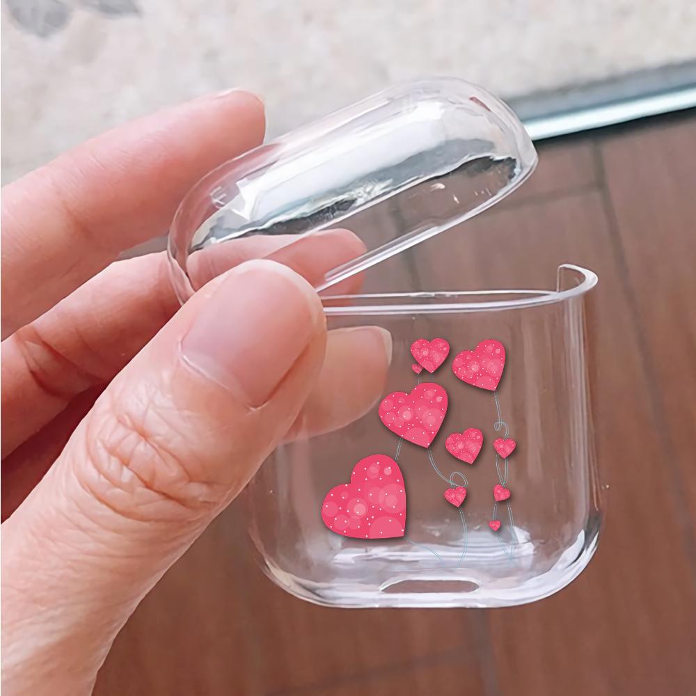 Cute Love balloon Hard Plastic Protective Clear Case Cover For Apple Airpods-AirPod Case-Altracase