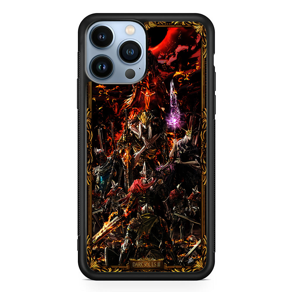 Dark Souls III Poster iPhone 15 Pro Max Case-Phone Case-Rubber Black (2D Case)-Altracase