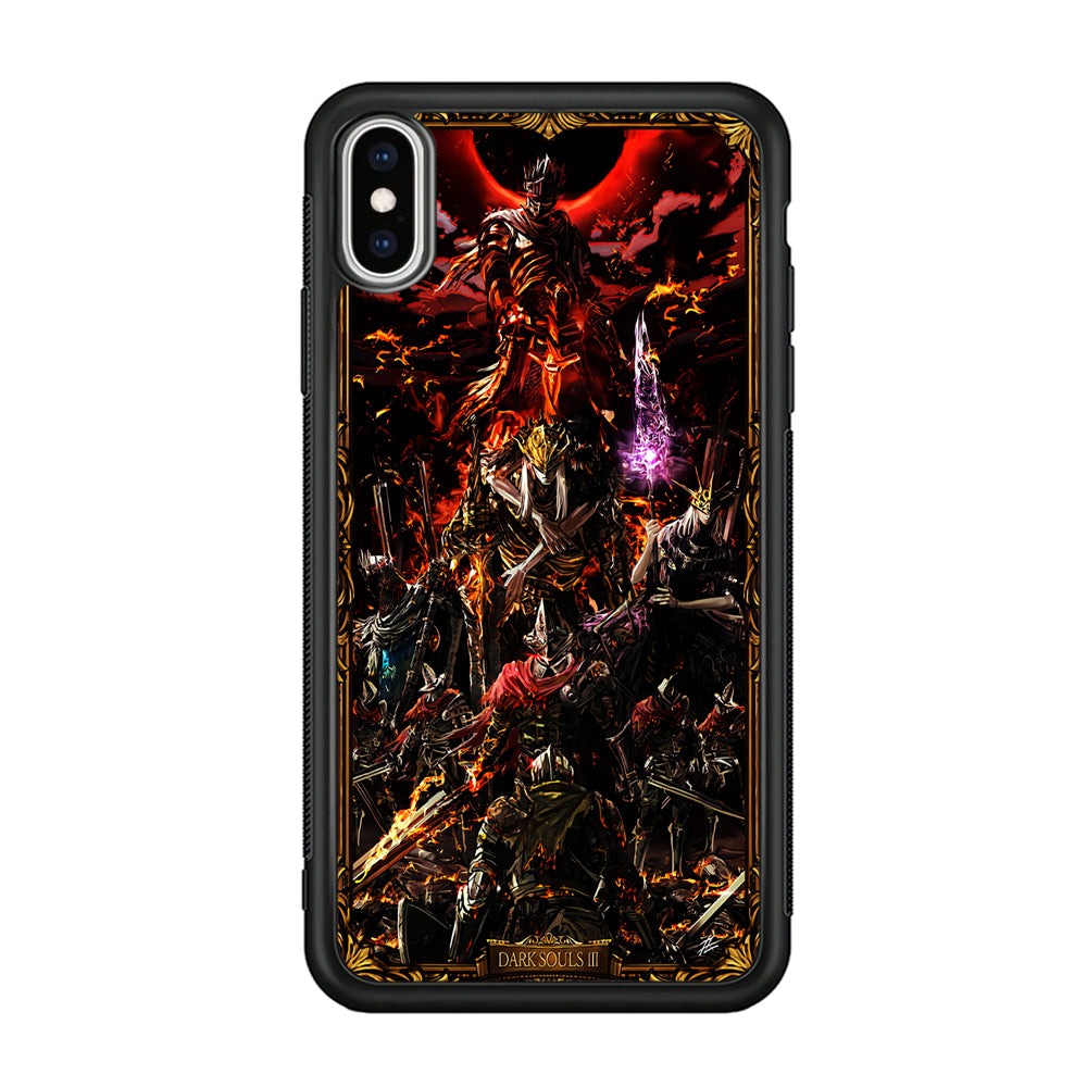 Dark Souls III Poster iPhone Xs Case-Phone Case-Rubber Black (2D Case)-Altracase