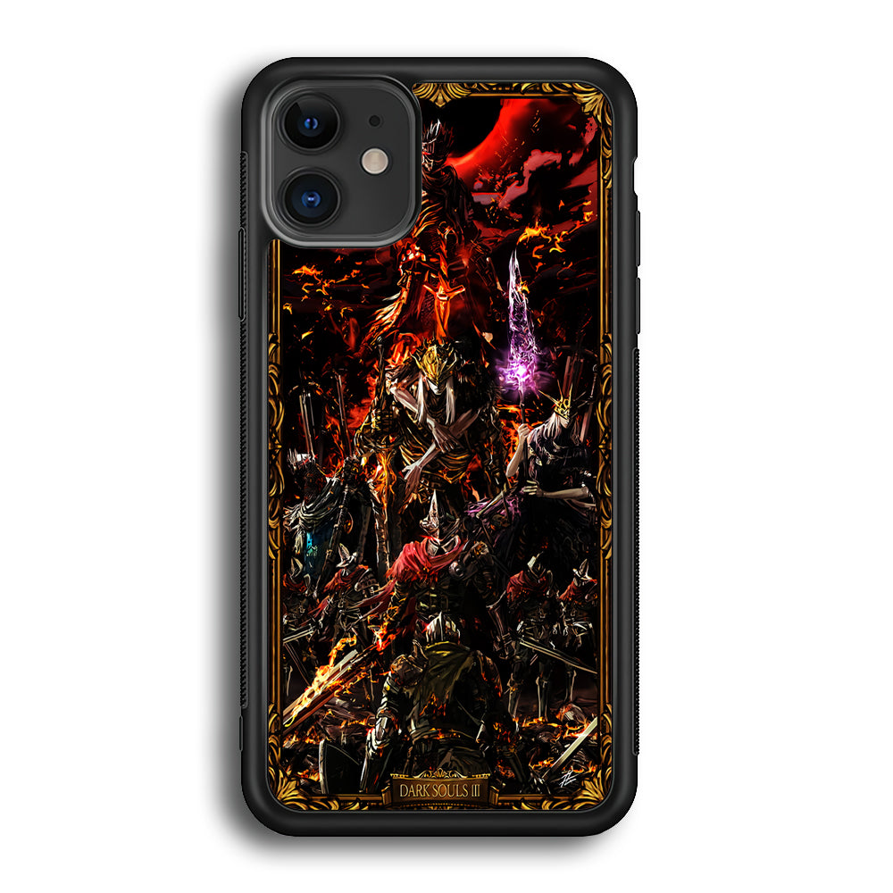 Dark Souls III Poster iPhone 12 Case-Phone Case-Rubber Black (2D Case)-Altracase