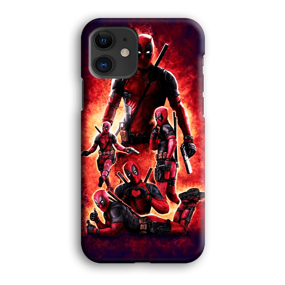 Deadpool On Fire iPhone 12 Case-Phone Case-3D Case-Altracase