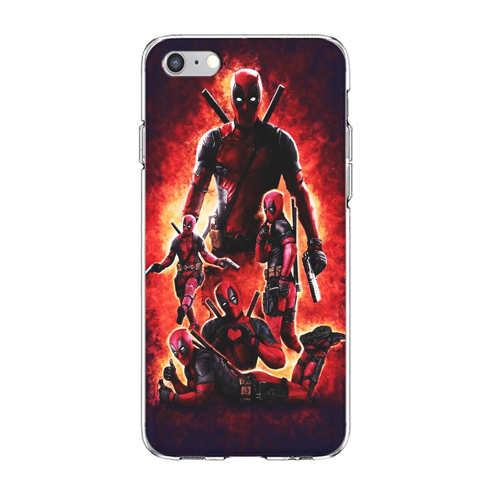 Deadpool On Fire iPhone 6 | 6s Case-Phone Case-Clear Soft Case-Altracase