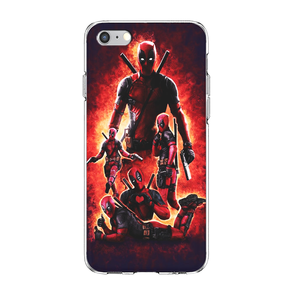 Deadpool On Fire iPhone 6 Plus | 6s Plus Case-Phone Case-Clear Soft Case-Altracase
