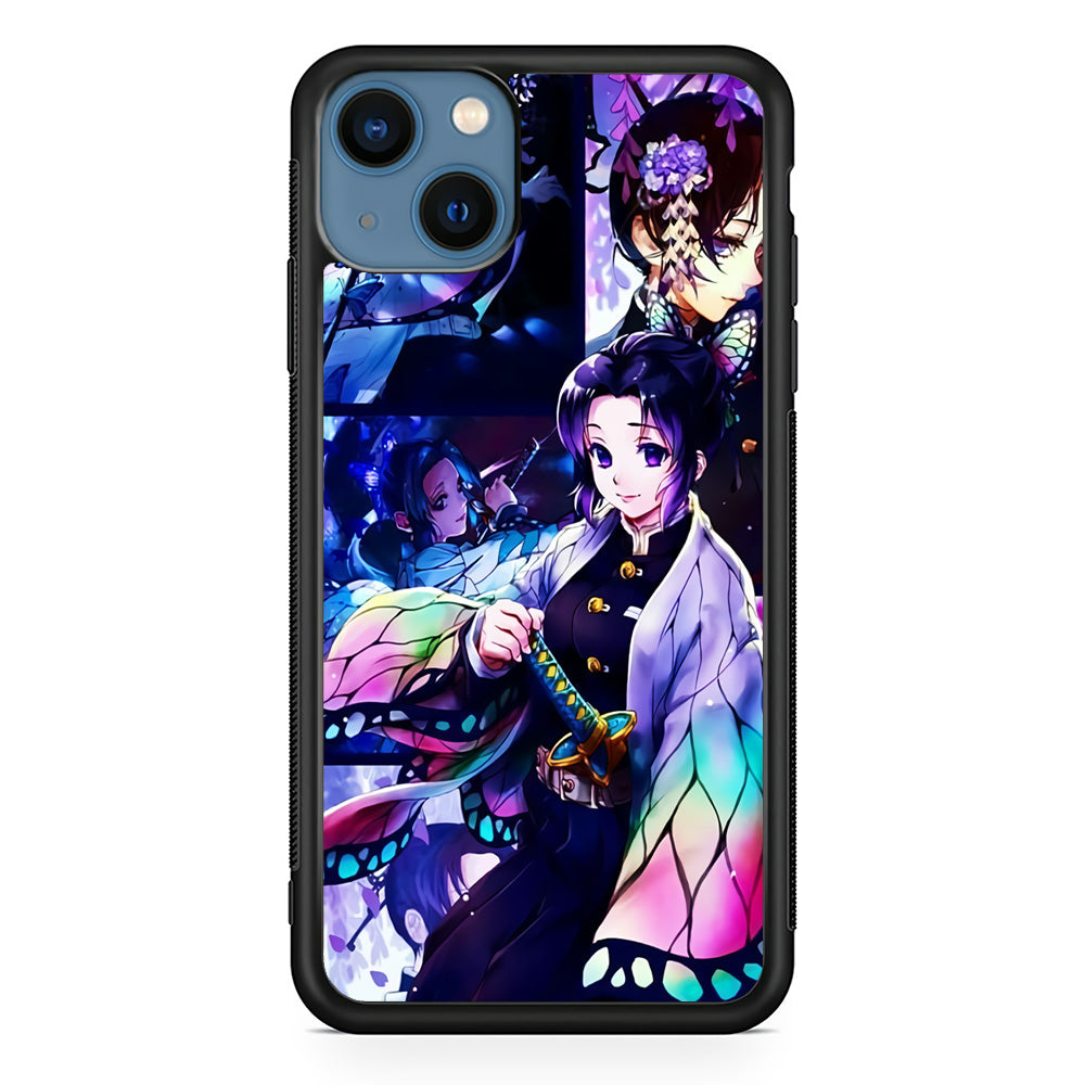 Demon Slayer Nezuko Aesthetic iPhone 13 Case-Phone Case-Rubber Black (2D Case)-Altracase