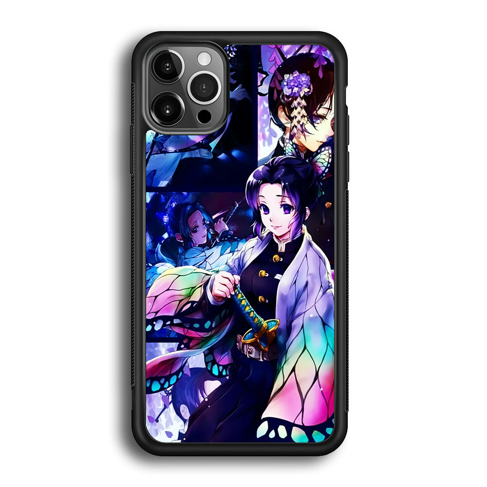 Demon Slayer Nezuko Aesthetic iPhone 12 Pro Max Case-Phone Case-Rubber Black (2D Case)-Altracase