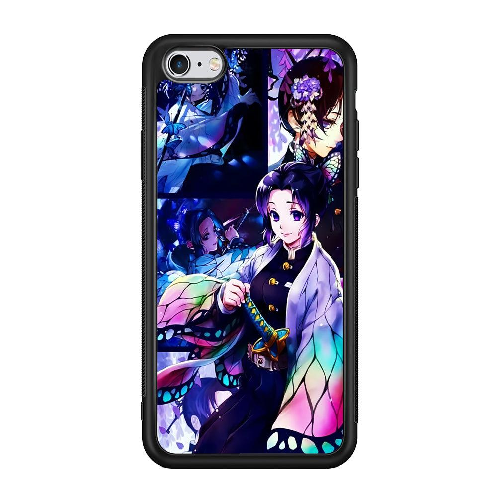 Demon Slayer Nezuko Aesthetic iPhone 6 | 6s Case-Phone Case-Rubber Black (2D Case)-Altracase