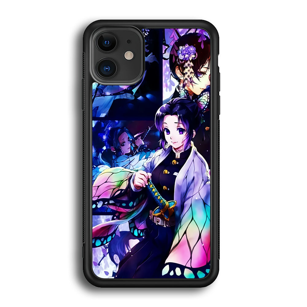 Demon Slayer Nezuko Aesthetic iPhone 12 Case-Phone Case-Rubber Black (2D Case)-Altracase