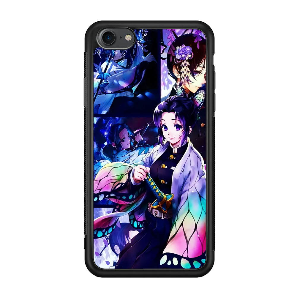 Demon Slayer Nezuko Aesthetic iPhone 7 Case-Phone Case-Rubber Black (2D Case)-Altracase