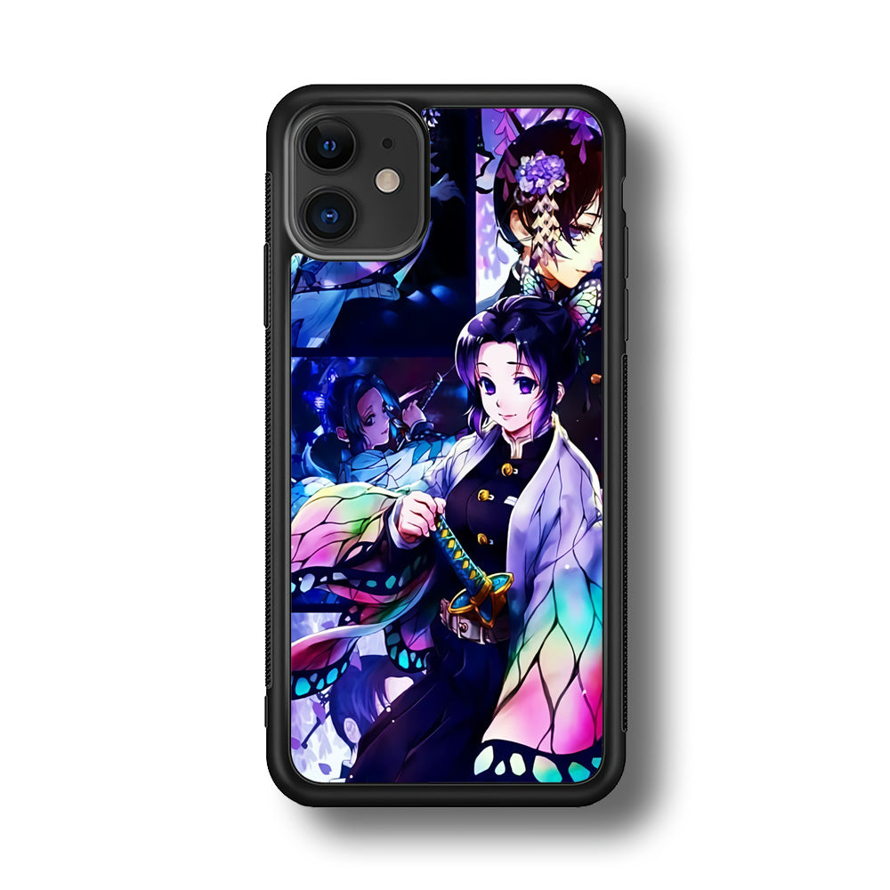 Demon Slayer Nezuko Aesthetic iPhone 11 Case-Phone Case-Rubber Black (2D Case)-Altracase