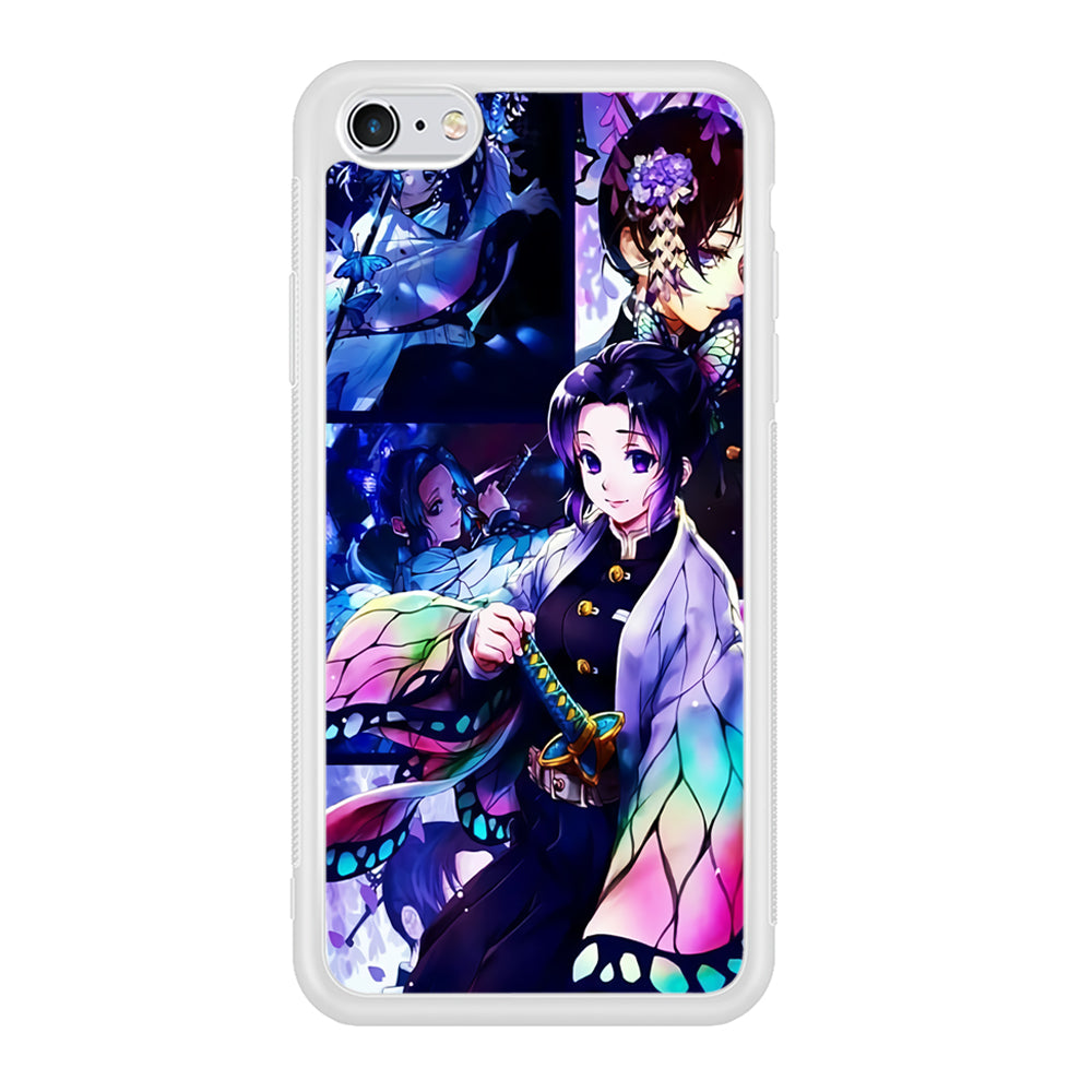 Demon Slayer Nezuko Aesthetic iPhone 6 Plus | 6s Plus Case-Phone Case-Rubber White (2D Case)-Altracase