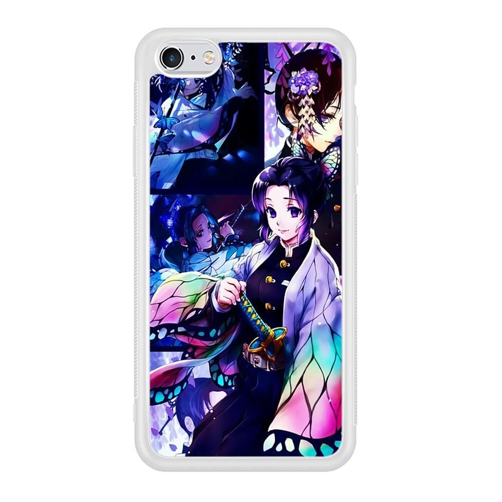 Demon Slayer Nezuko Aesthetic iPhone 6 | 6s Case-Phone Case-Rubber White (2D Case)-Altracase