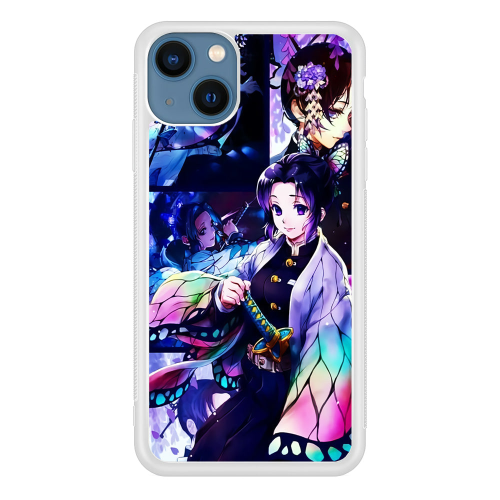 Demon Slayer Nezuko Aesthetic iPhone 13 Case-Phone Case-Rubber White (2D Case)-Altracase