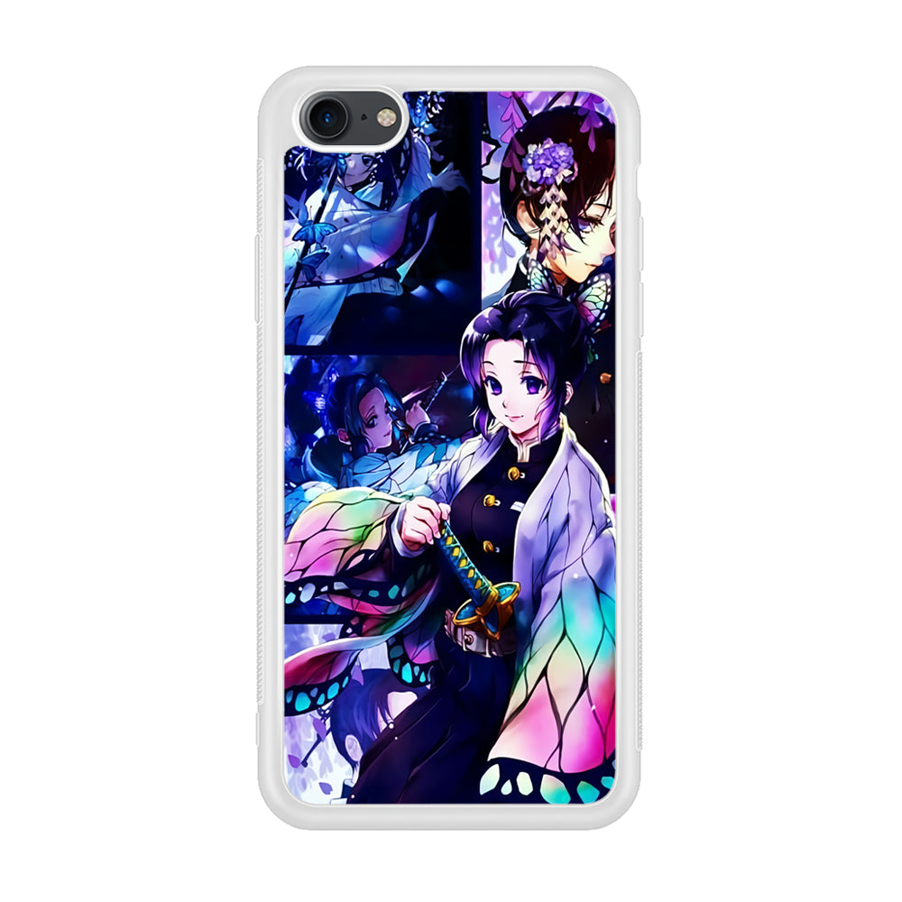 Demon Slayer Nezuko Aesthetic iPhone 7 Case-Phone Case-Rubber White (2D Case)-Altracase