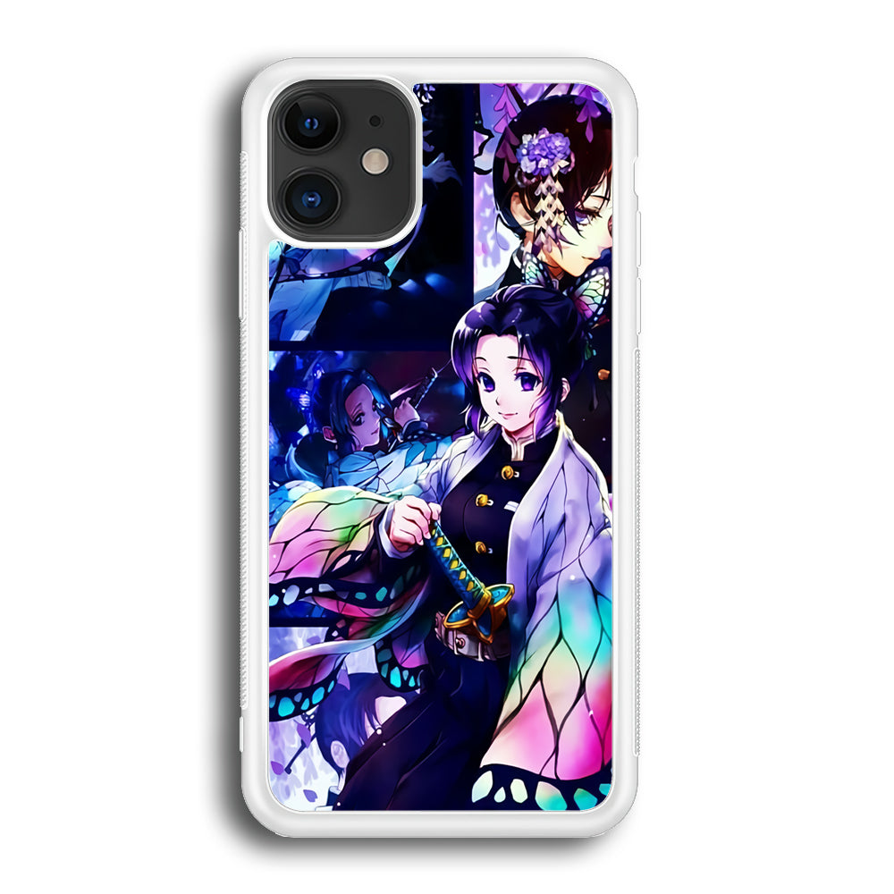 Demon Slayer Nezuko Aesthetic iPhone 12 Case-Phone Case-Rubber White (2D Case)-Altracase