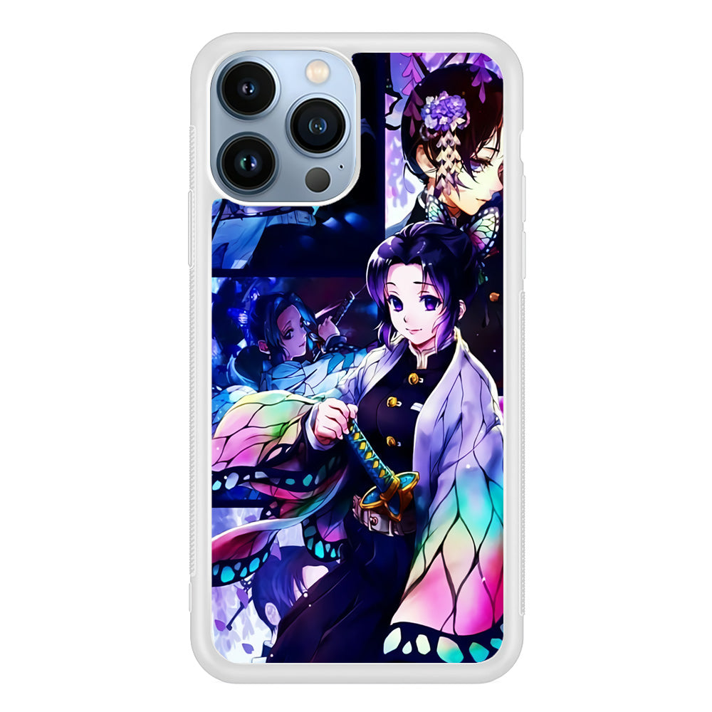 Demon Slayer Nezuko Aesthetic iPhone 15 Pro Max Case-Phone Case-Rubber White (2D Case)-Altracase