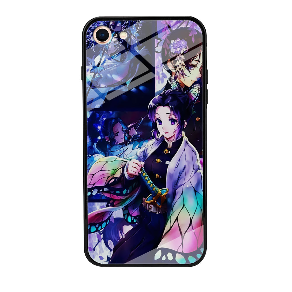 Demon Slayer Nezuko Aesthetic iPhone SE 3 2022 Case-Phone Case-Tempered Glass Case-Altracase