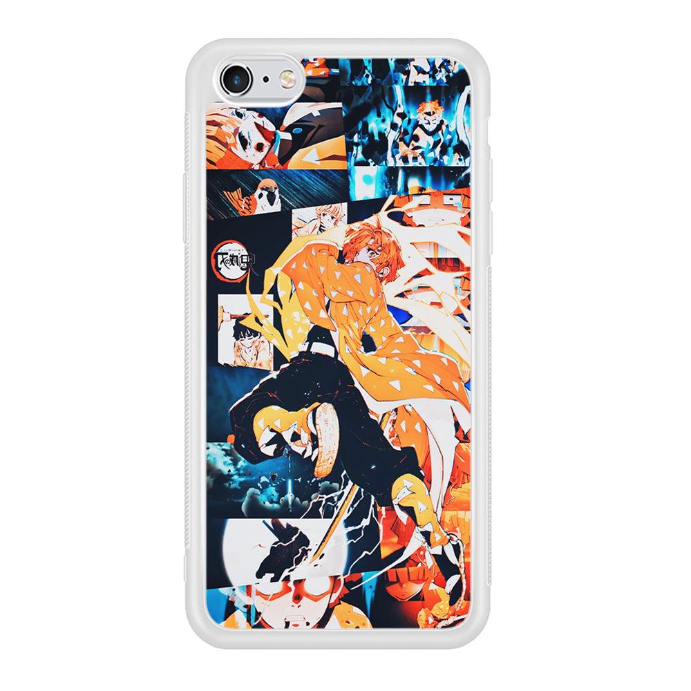 Demon Slayer Zenitsu Aesthetic iPhone 6 | 6s Case-Phone Case-Rubber White (2D Case)-Altracase
