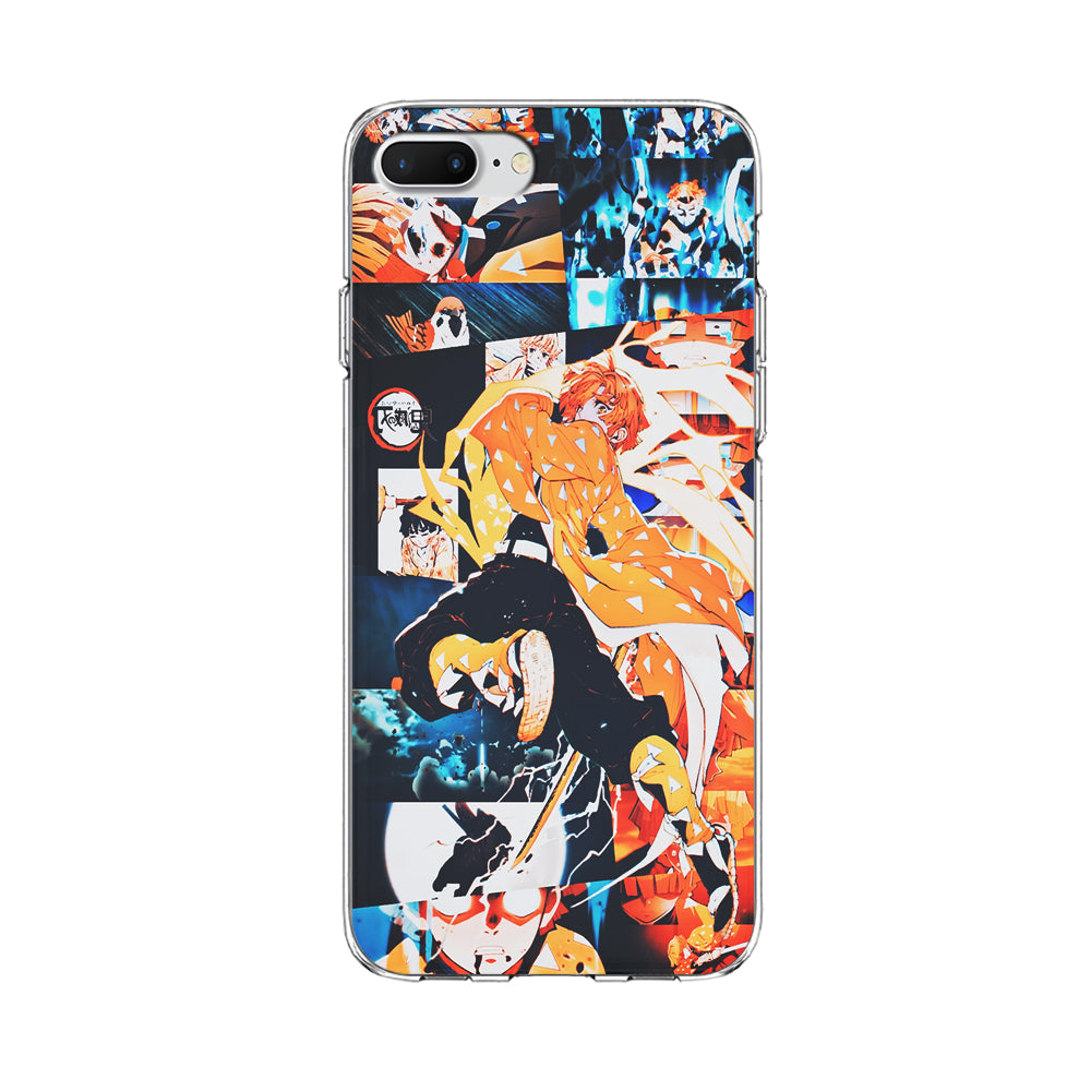 Demon Slayer Zenitsu Aesthetic iPhone 8 Plus Case-Phone Case-Clear Soft Case-Altracase