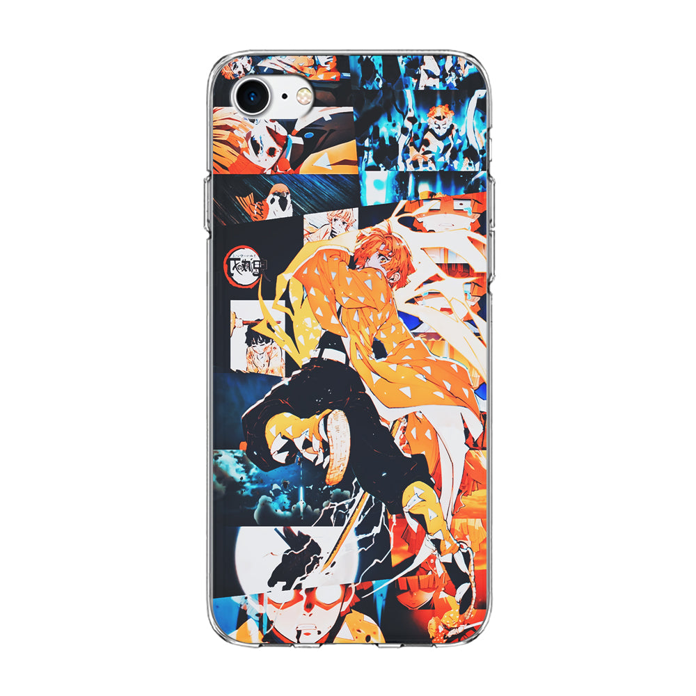 Demon Slayer Zenitsu Aesthetic iPhone SE 3 2022 Case-Phone Case-Clear Soft Case-Altracase