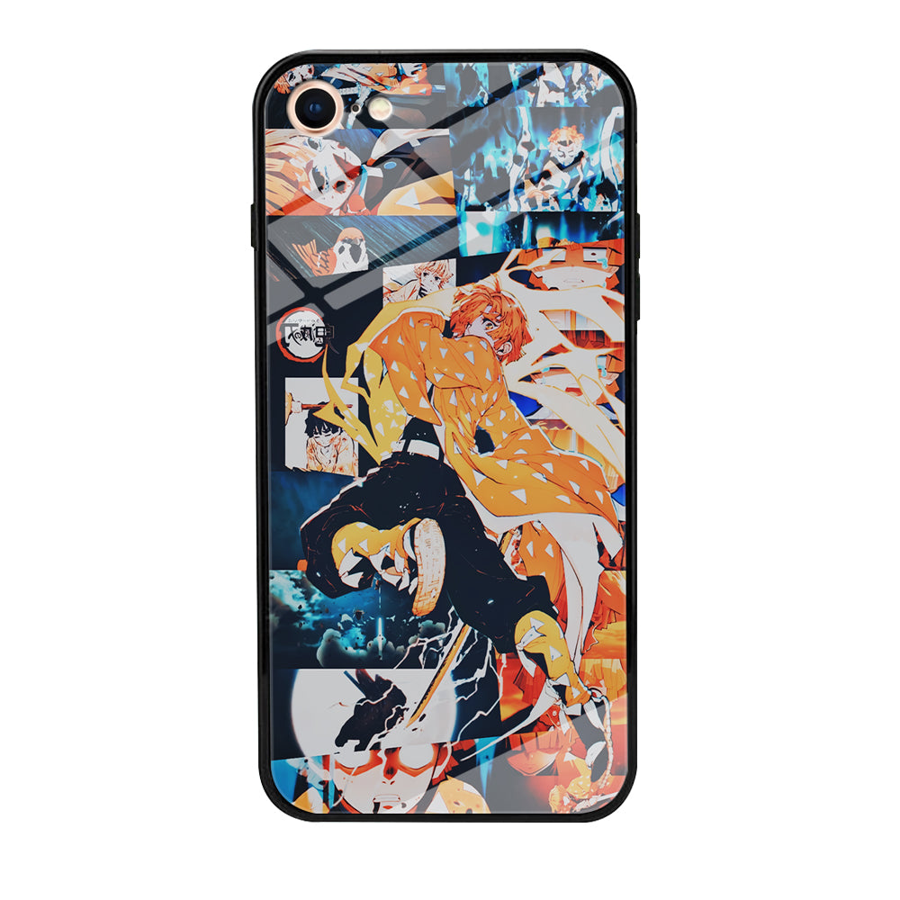 Demon Slayer Zenitsu Aesthetic iPhone 7 Case-Phone Case-Tempered Glass Case-Altracase
