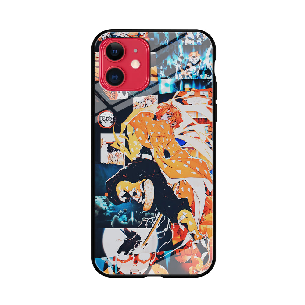 Demon Slayer Zenitsu Aesthetic iPhone 11 Case-Phone Case-Tempered Glass Case-Altracase