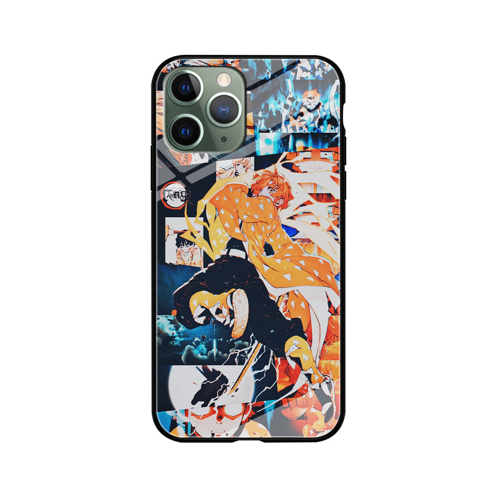 Demon Slayer Zenitsu Aesthetic iPhone 11 Pro Max Case-Phone Case-Tempered Glass Case-Altracase