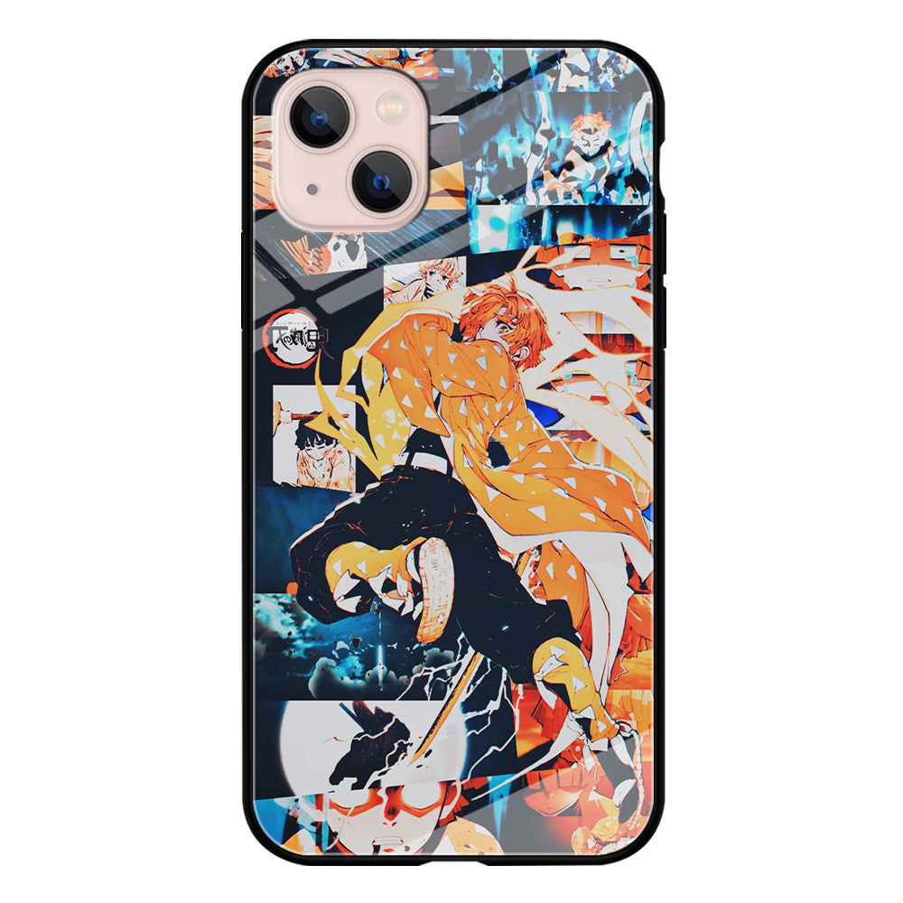 Demon Slayer Zenitsu Aesthetic iPhone 13 Case-Phone Case-Tempered Glass Case-Altracase