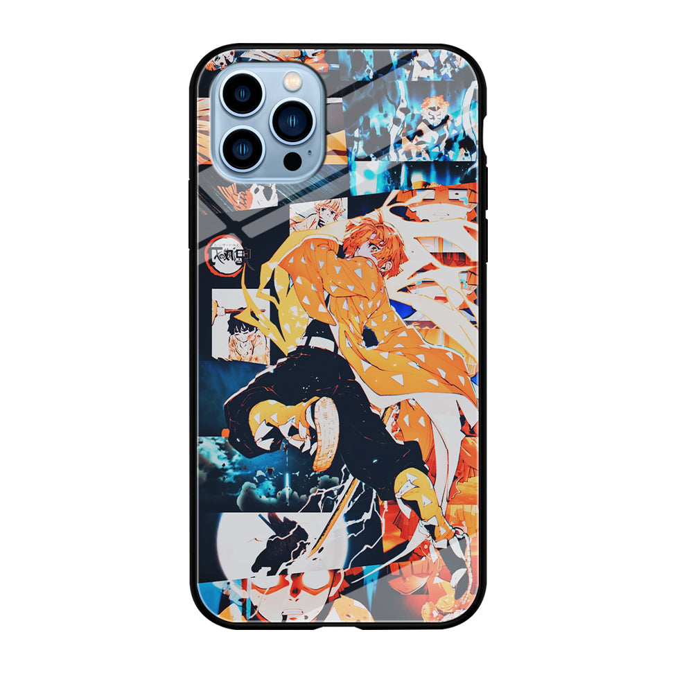 Demon Slayer Zenitsu Aesthetic iPhone 12 Pro Max Case-Phone Case-Tempered Glass Case-Altracase