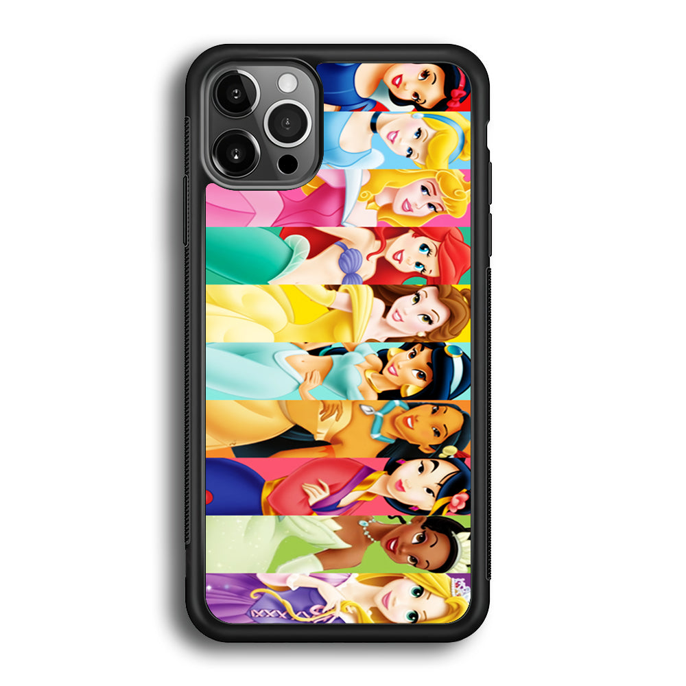 Disney Princess Character iPhone 12 Pro Max Case-Phone Case-Rubber Black (2D Case)-Altracase