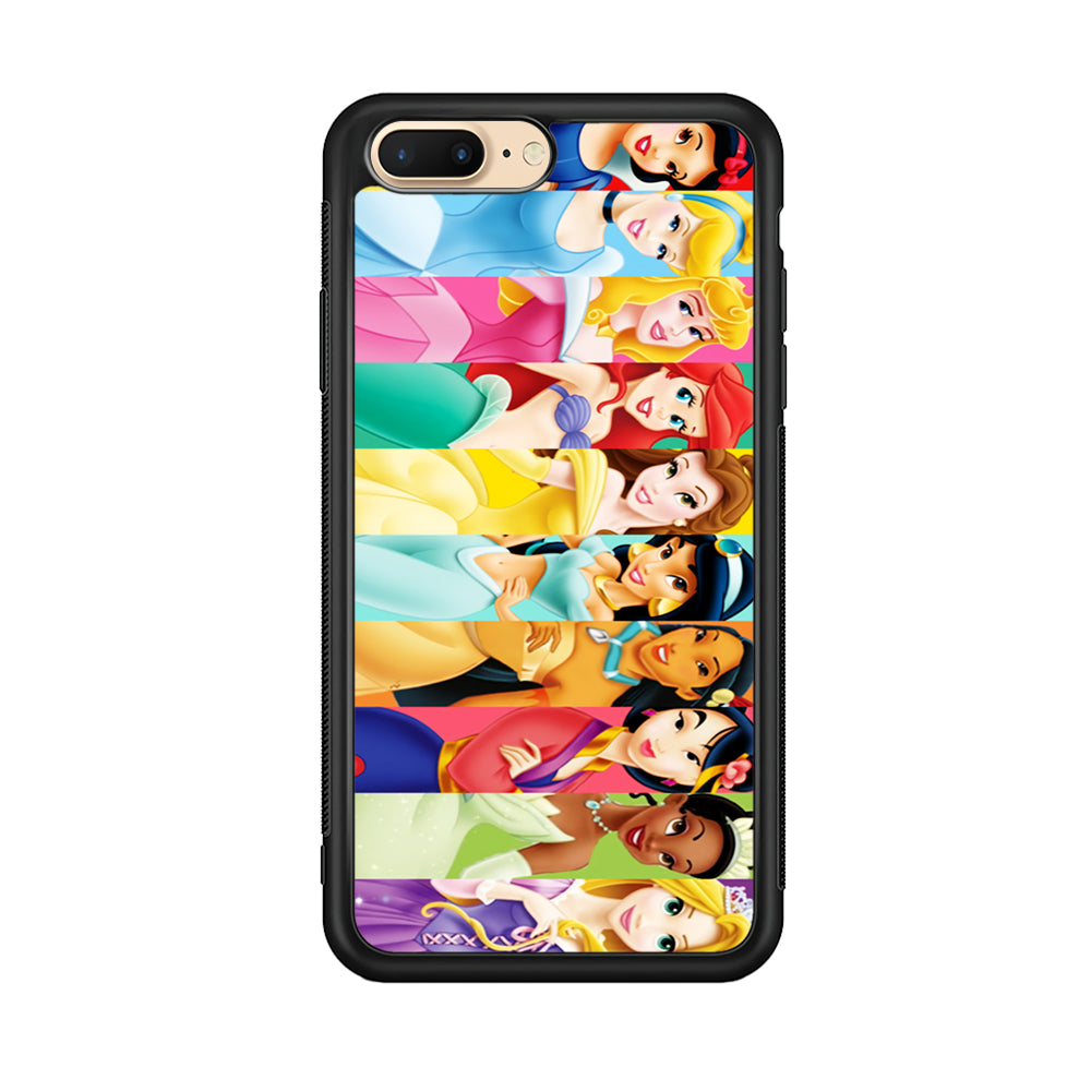 Disney Princess Character iPhone 8 Plus Case-Phone Case-Rubber Black (2D Case)-Altracase