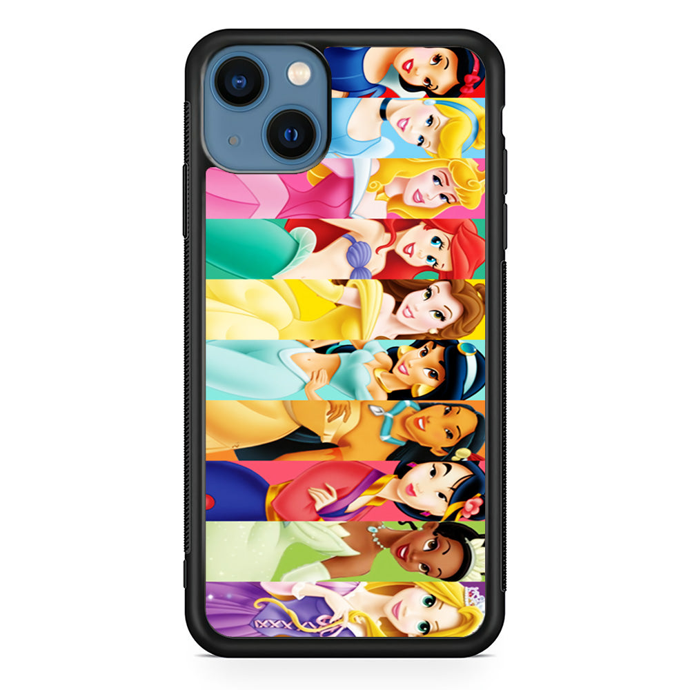 Disney Princess Character iPhone 13 Case-Phone Case-Rubber Black (2D Case)-Altracase