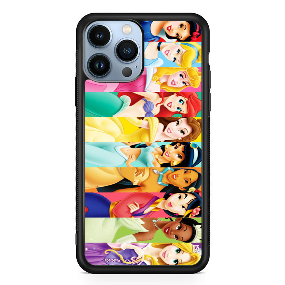 Disney Princess Character iPhone 15 Pro Max Case-Phone Case-Rubber Black (2D Case)-Altracase