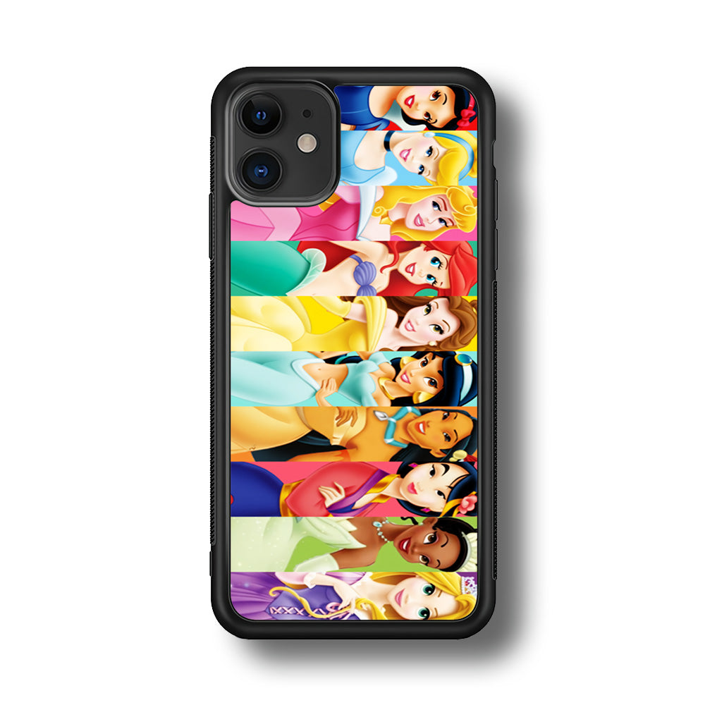 Disney Princess Character iPhone 11 Case-Phone Case-Rubber Black (2D Case)-Altracase
