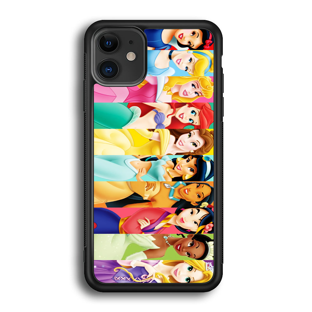 Disney Princess Character iPhone 12 Case-Phone Case-Rubber Black (2D Case)-Altracase