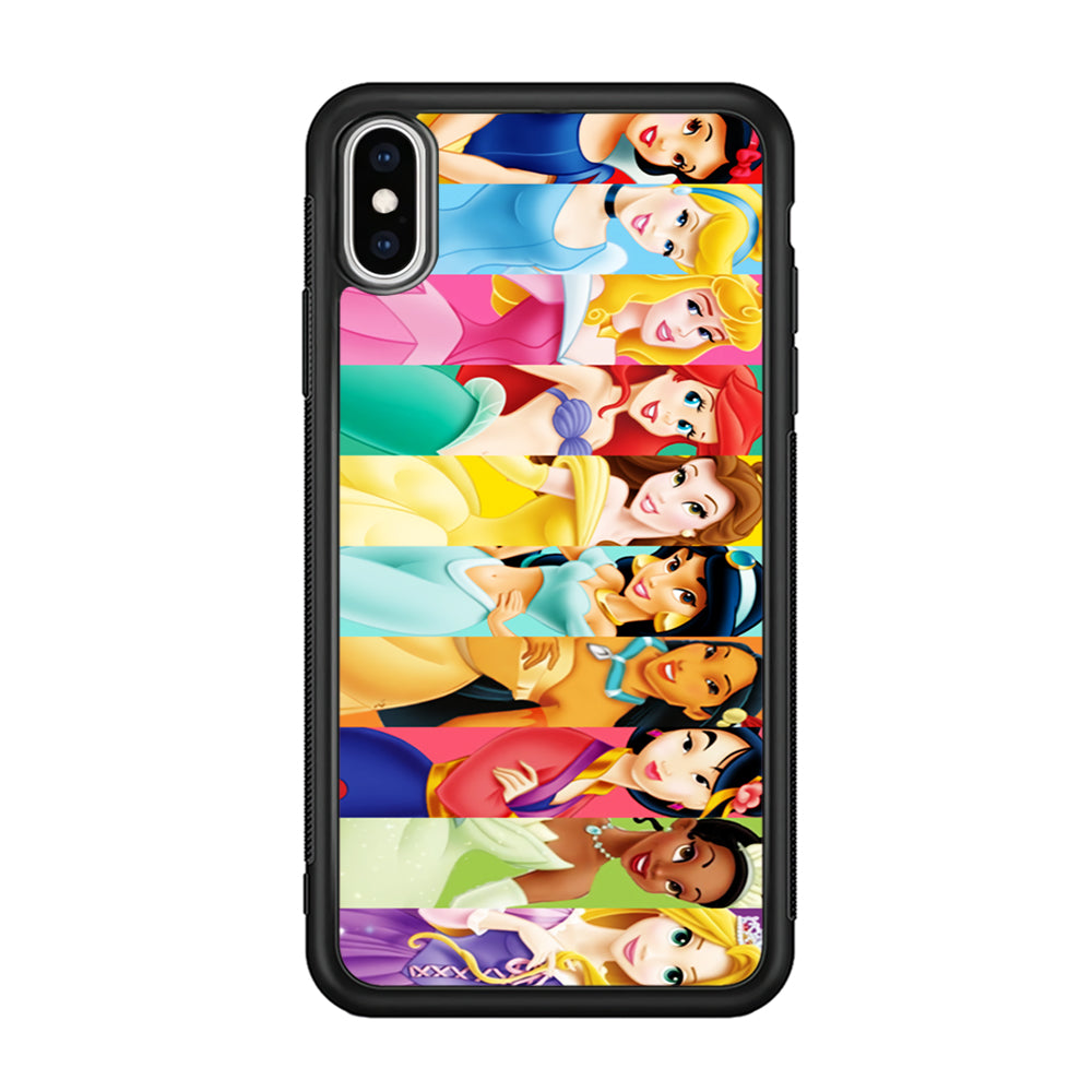 Disney Princess Character iPhone Xs Case-Phone Case-Rubber Black (2D Case)-Altracase
