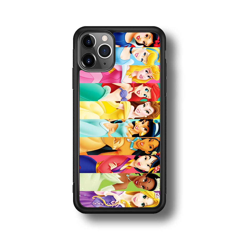 Disney Princess Character iPhone 11 Pro Case-Phone Case-Rubber Black (2D Case)-Altracase