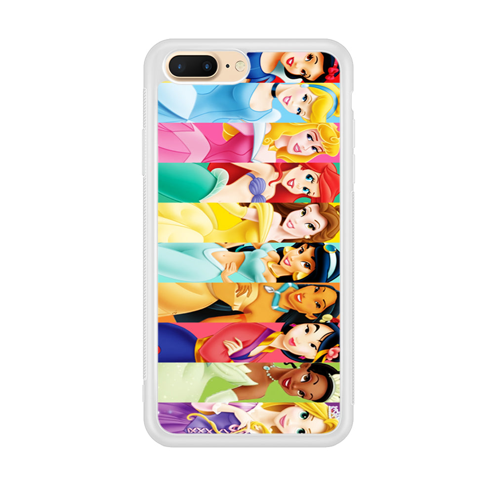 Disney Princess Character iPhone 8 Plus Case-Phone Case-Rubber White (2D Case)-Altracase