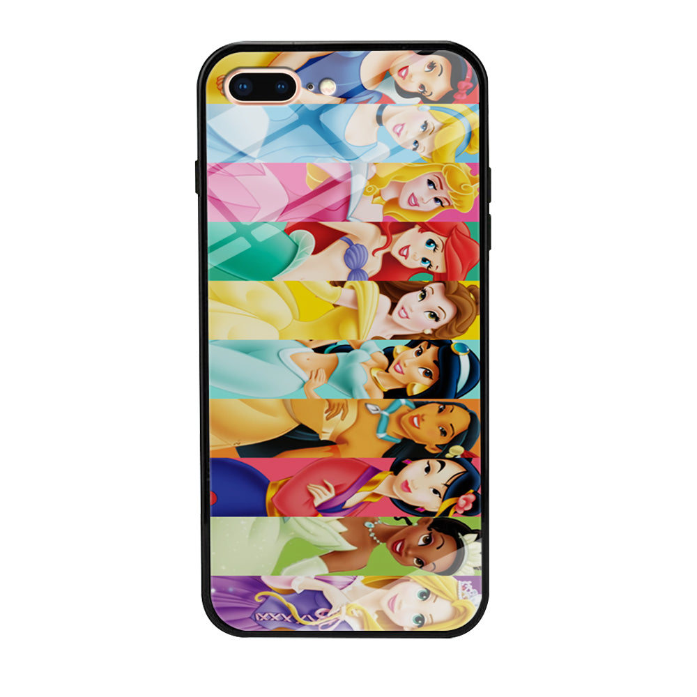 Disney Princess Character iPhone 8 Plus Case-Phone Case-Tempered Glass Case-Altracase
