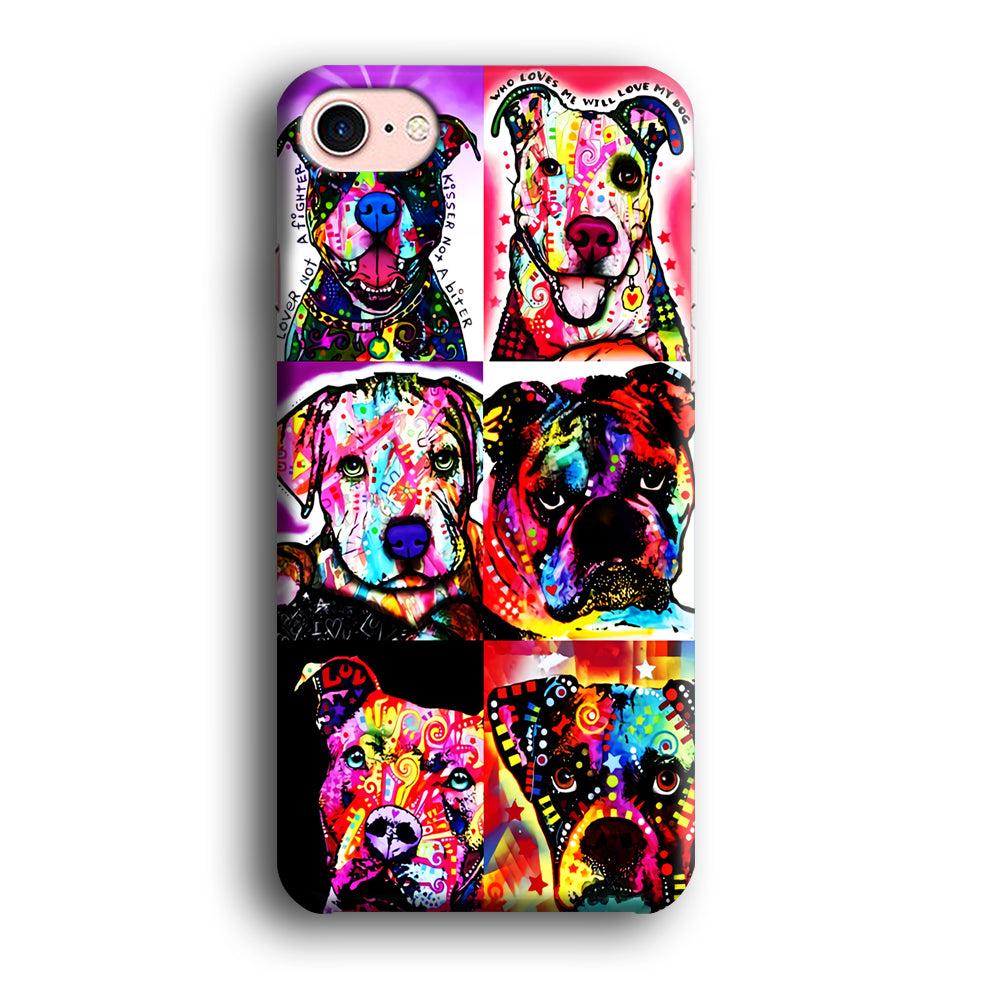 Dog Colorful Art Collage iPhone 7 Case-Phone Case-3D Case-Altracase