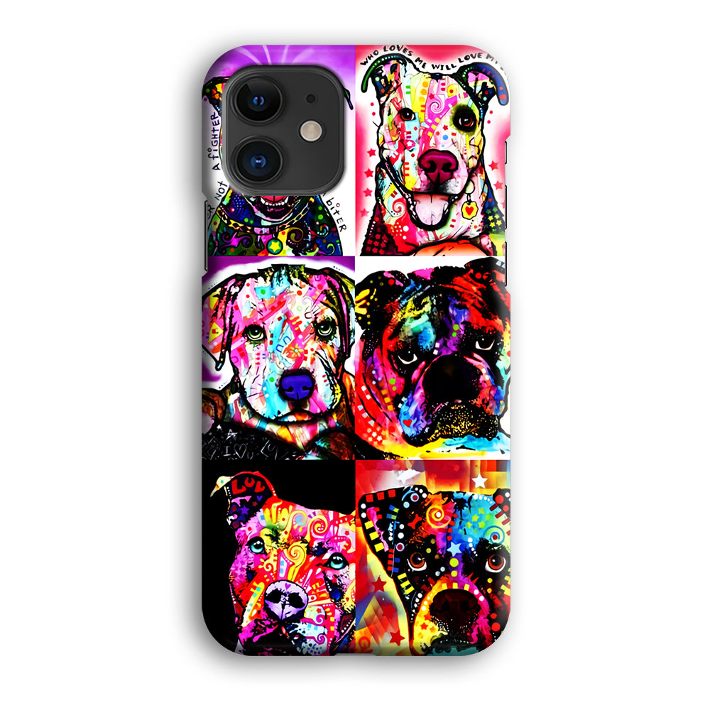 Dog Colorful Art Collage iPhone 12 Case-Phone Case-3D Case-Altracase