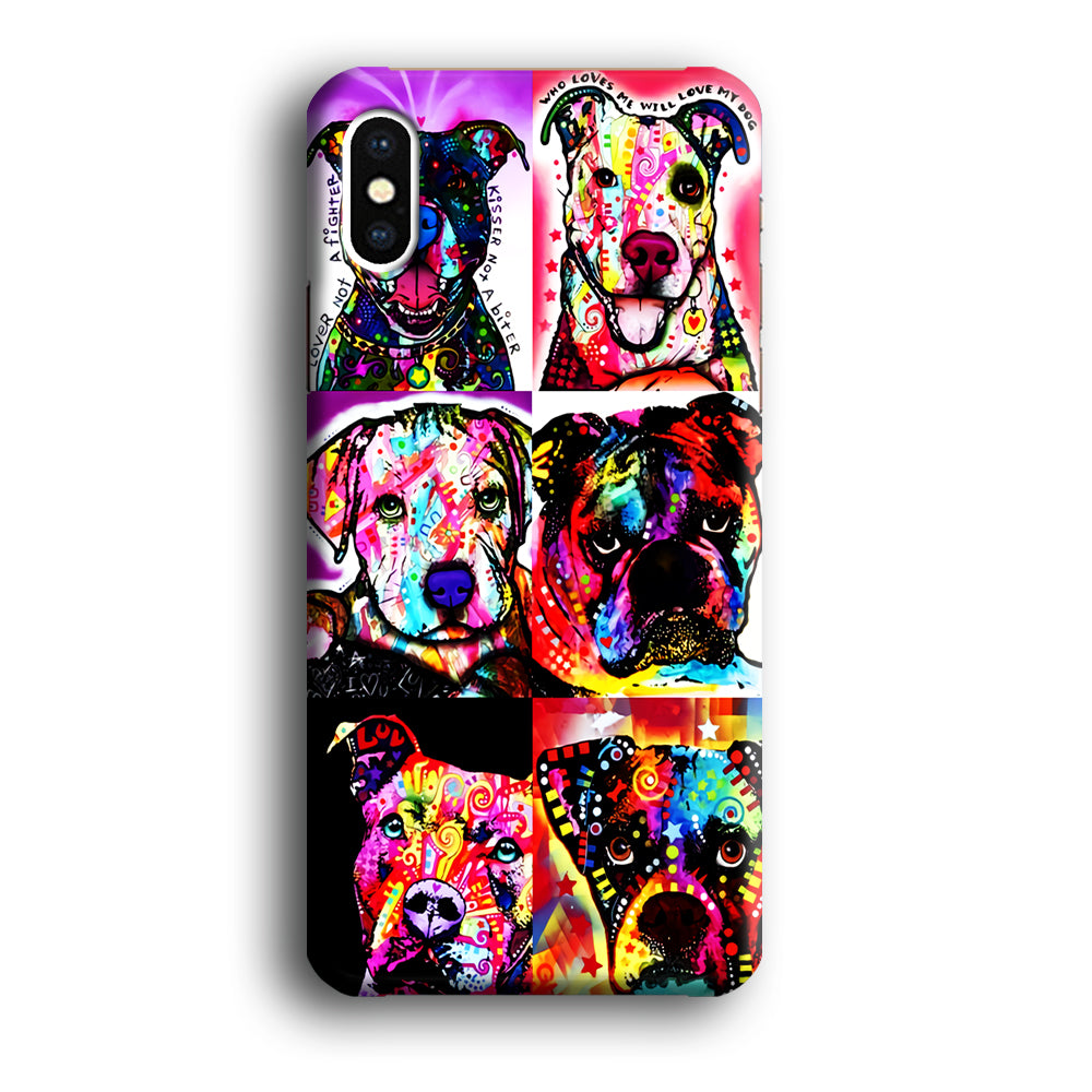 Dog Colorful Art Collage iPhone Xs Case-Phone Case-3D Case-Altracase