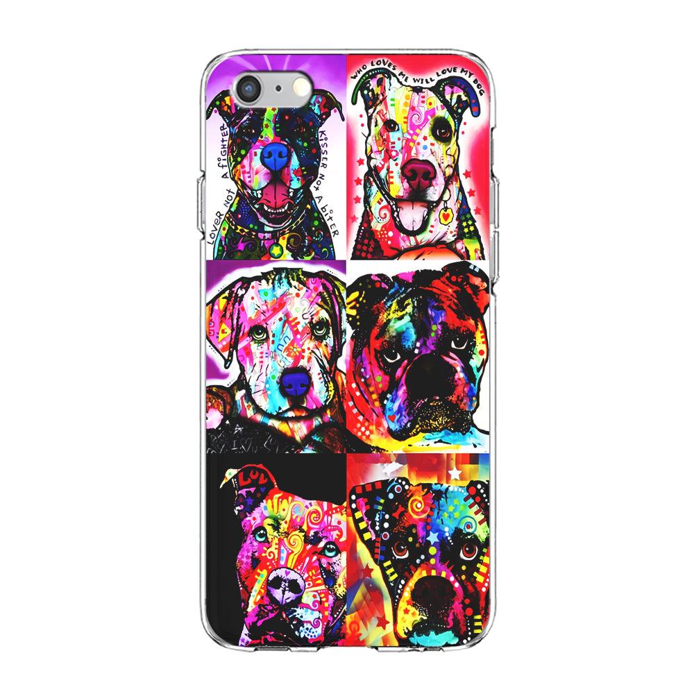 Dog Colorful Art Collage iPhone 6 | 6s Case-Phone Case-Clear Soft Case-Altracase