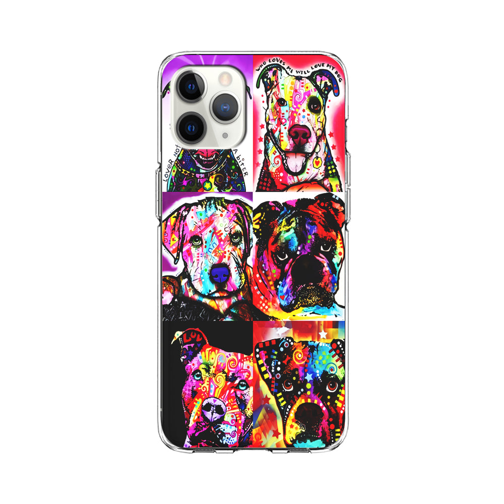 Dog Colorful Art Collage iPhone 11 Pro Case-Phone Case-Clear Soft Case-Altracase