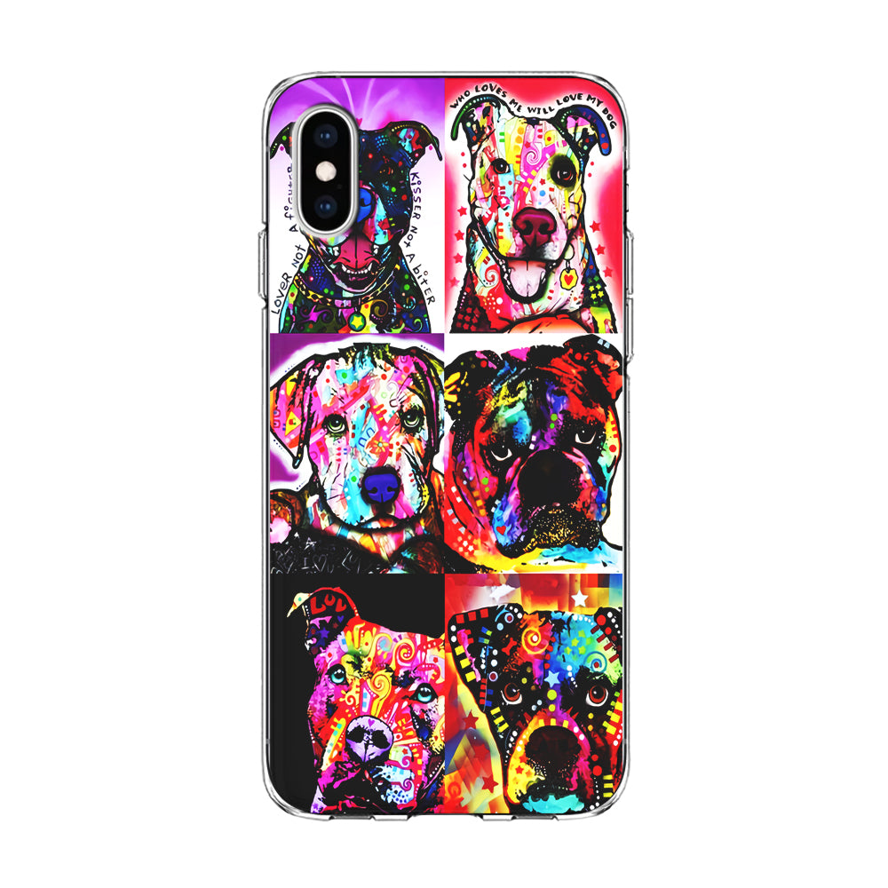 Dog Colorful Art Collage iPhone Xs Case-Phone Case-Clear Soft Case-Altracase