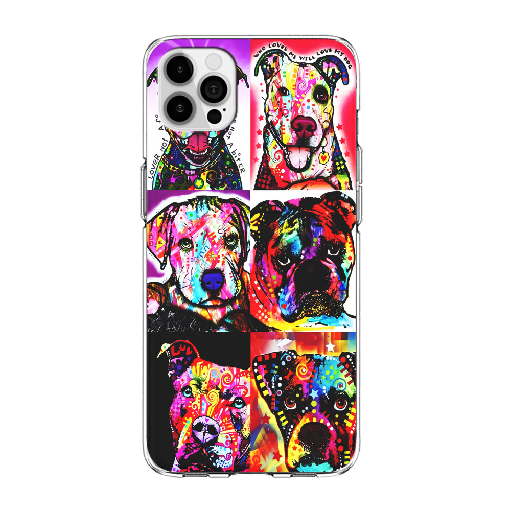Dog Colorful Art Collage iPhone 15 Pro Max Case-Phone Case-Clear Soft Case-Altracase
