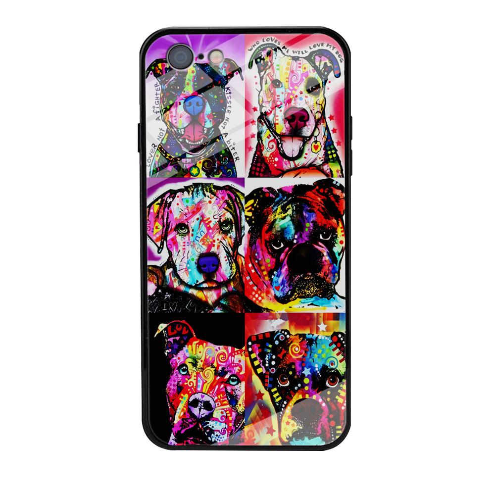 Dog Colorful Art Collage iPhone 6 | 6s Case-Phone Case-Tempered Glass Case-Altracase