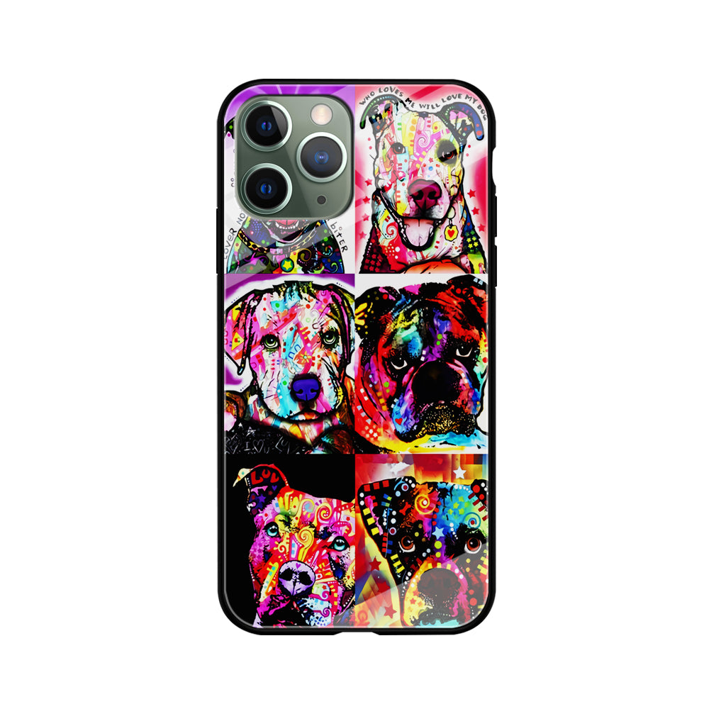 Dog Colorful Art Collage iPhone 11 Pro Case-Phone Case-Tempered Glass Case-Altracase